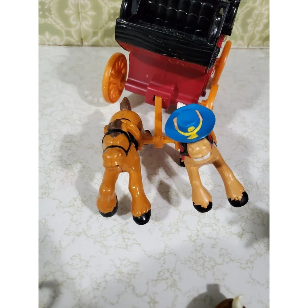 Vintage Fisher-Price Great Adventures™ Cannonball Coach Plus Western Toys Lot